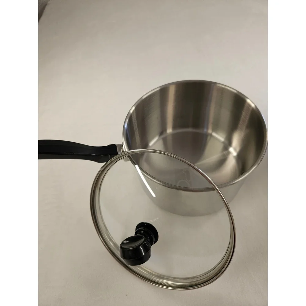 Farberware‎ Stainless Steel Saucepan Set 1QT and 2QT Pots with Lids 2 Piece